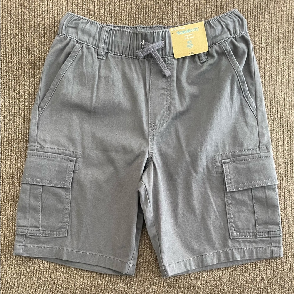 NWT Boy’s Thereabouts Cargo Shorts Size M 10/12 Husky ~ Gray